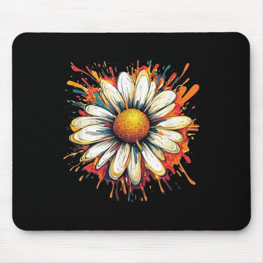 Coole Daisy mit Blüten für einen schönen Sommerloo Mousepad (Vorne)