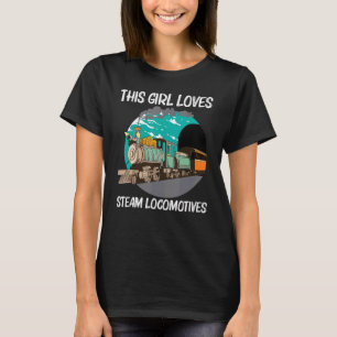 Coole Dampflokomotive für Mädchen Kinder Eisenbahn T-Shirt