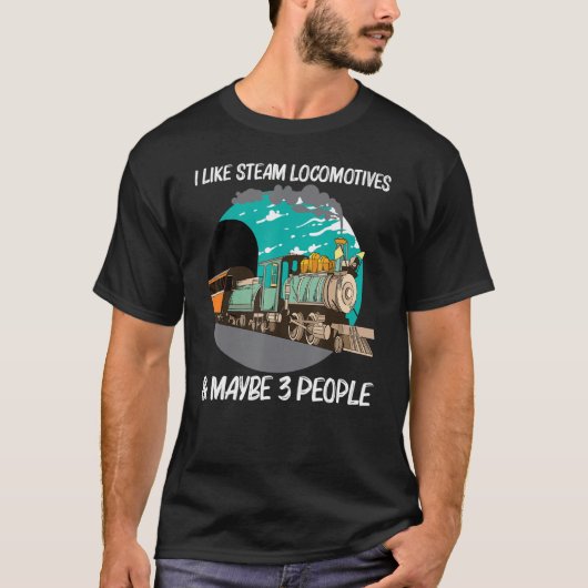 Coole Dampflokomotive für Männer - Eisenbahnzug T-Shirt (Vorderseite)