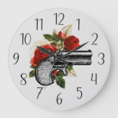 coole Dampfwaffenfreunde Große Wanduhr (Vorderseite)