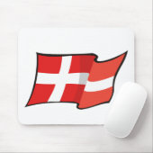 Coole Dänemark-Flagge Mousepad (Mit Mouse)