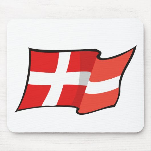 Coole Dänemark-Flagge Mousepad (Vorne)