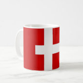Coole dänische Flagge Kaffeetasse (Vorderseite Links)