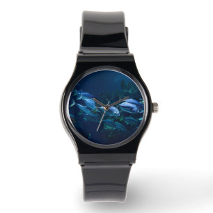 Coole Dark Aquarium Fischschale Armbanduhr