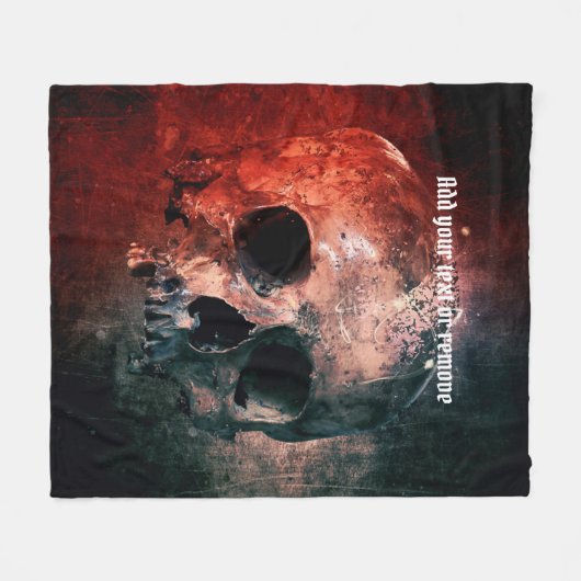 coole Darstellung eines kieferlosen menschlichen S Fleecedecke (Vorderseite (Horizontal))