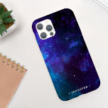 Coole Deep Space Galaxie mit Namen Case-Mate iPhone Hülle<br><div class="desc">Dieses coole Handy bietet einen Aquarellhintergrund mit klassisch anpassbarem Text. Die Farben sind dunkelblau und lila. Sie können es mit Ihrem eigenen Namen oder Monogramm personalisieren. Dieses Gerät Gehäuse macht ein wunderbares Geburtstagsgeschenk für jedermann oder sogar ein kleine Geschenk für den Urlaub.</div>