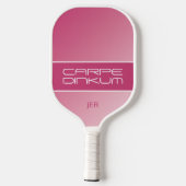 Coole Dink Pub Monogram Initials Girly Pink Modern Pickleball Schläger (Rückseite)