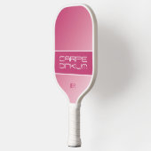 Coole Dink Pub Monogram Initials Girly Pink Modern Pickleball Schläger (Links)