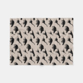 Coole Dino Dinosaurier-Silhouetten Fleecedecke (Vorderseite (Horizontal))