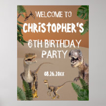 Coole Dinosaurier Geburtstagsparty willkommen