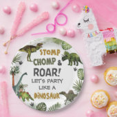 Coole Dinosaurier Jurassic Boy Geburtstagsparty Pappteller (Party)