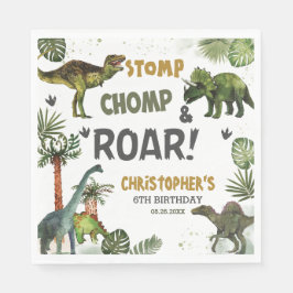 Coole Dinosaurier Jurassic Boy Geburtstagsparty Serviette