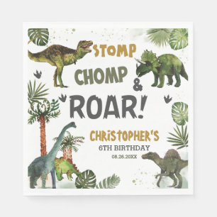 Coole Dinosaurier Jurassic Boy Geburtstagsparty Serviette