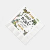 Coole Dinosaurier Jurassic Boy Geburtstagsparty Serviette (Ecke)
