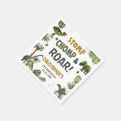Coole Dinosaurier Jurassic Boy Geburtstagsparty Serviette (Ecke)