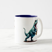 Coole Dinosaurier-Kid-Tasse Zweifarbige Tasse (VorderseiteRechts)