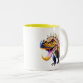 Coole Dinosaurier-Kid-Tasse Zweifarbige Tasse (VorderseiteRechts)