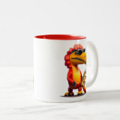 Coole Dinosaurier-Kid-Tasse Zweifarbige Tasse (VorderseiteRechts)