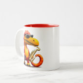Coole Dinosaurier-Kid-Tasse Zweifarbige Tasse (Vorderseite Links)