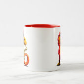 Coole Dinosaurier-Kid-Tasse Zweifarbige Tasse (Mittel)