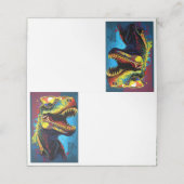Coole Dinosaurier-Platzkarte Platzkarte (Außenseite Aufgefaltet)
