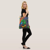 Coole Dinosaurier Skateboard Nahtloses Muster Tasche (Am Model)