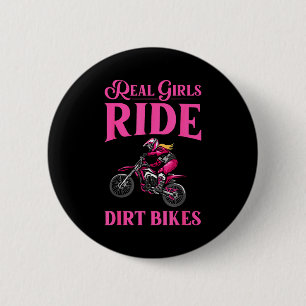 Coole Dirtbike-Kunst für Frauen Mädchen Motocross Button