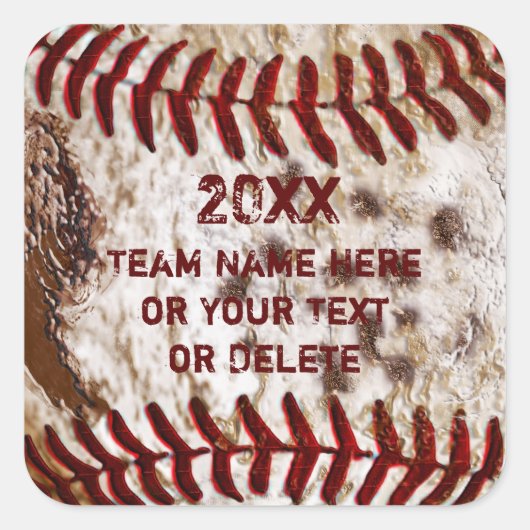 Coole Dirty Baseball Stickers PERSONALISIERT (Vorderseite)