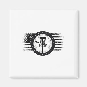 Coole Disc Golf Sport Usa Grunge Flag - Disc Golf Magnet