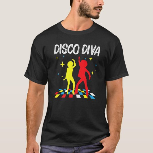 Coole Disko für Frauen Mama 70er 80er Disco Music  T-Shirt (Vorderseite)