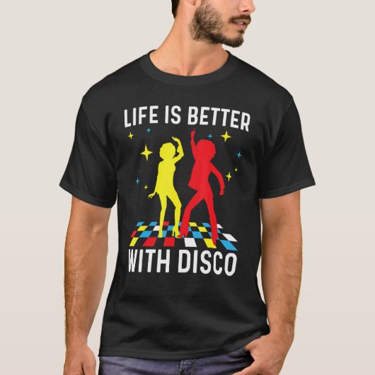 Coole Disko für Men Women 70er 80er Disco Music D T-Shirt (Vorderseite)