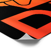 Coole DJ Art for Men Teen Boys Disc Jockey Music P Poster (Ecke)