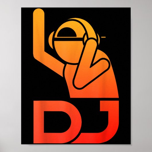 Coole DJ Art for Men Teen Boys Disc Jockey Music P Poster (Vorne)