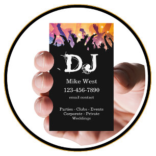 Coole DJ Entertainer Business Cards Visitenkarte