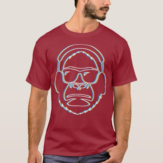 Coole DJ Gear Monkey DJ Tshirts für Männer und Fra (Vorderseite)