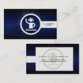 Coole DJ-Logoglühenikonen-Geschäftskarte Visitenkarte (Vorne/Hinten)