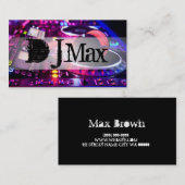 Coole DJ Music Entertainment Business Card Visitenkarte (Vorne/Hinten)