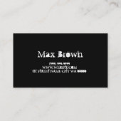 Coole DJ Music Entertainment Business Card Visitenkarte (Rückseite)