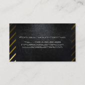 Coole DJ-schwarze Stahlgeschäftskarte mit 3D DJ Visitenkarte (Rückseite)