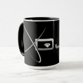 Coole DJ-Tasse mit Diamanten Tasse (Vorderseite Links)
