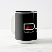 Coole DJ-Tasse Zweifarbige Tasse (Vorderseite Links)