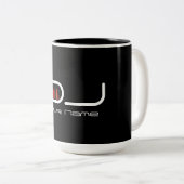 Coole DJ-Tasse Zweifarbige Tasse (VorderseiteRechts)
