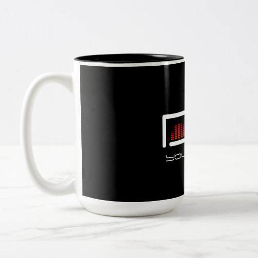 Coole DJ-Tasse Zweifarbige Tasse (Links)