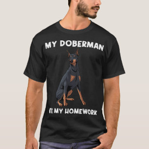 Coole Dobermann-Kunst für Kinder Jungen Hunderasse T-Shirt