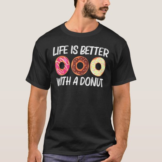Coole Donut-Kunst für Männer Zucker Glasierte Scho T-Shirt (Vorderseite)
