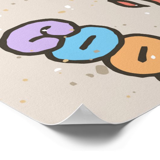 Coole Doodle Buchstaben Vintag Poster (Ecke)