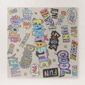 Coole Doodle Buchstaben Vintag Puzzle (Horizontal)