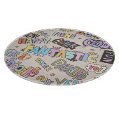 Coole Doodle Buchstaben Vintag Schneidebrett (Ecke)