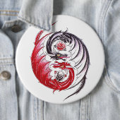 Coole Drache Yin Yang Tätowierung Button (Beispiel)