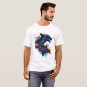 Coole Drachen Kunst T-Shirt (Vorne ganz)